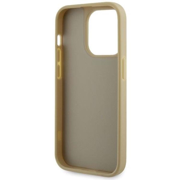 Guess Guess Mobilskal till iPhone 14 Pro Rhinestone Triangle - Guld