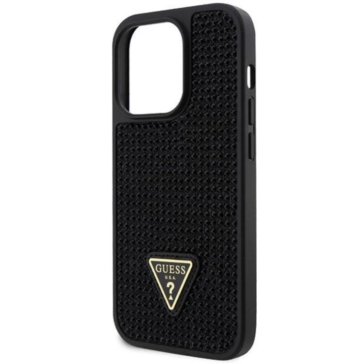 Guess Guess Mobilskal till iPhone 14 Pro Max Rhinestone Triangle - Svart