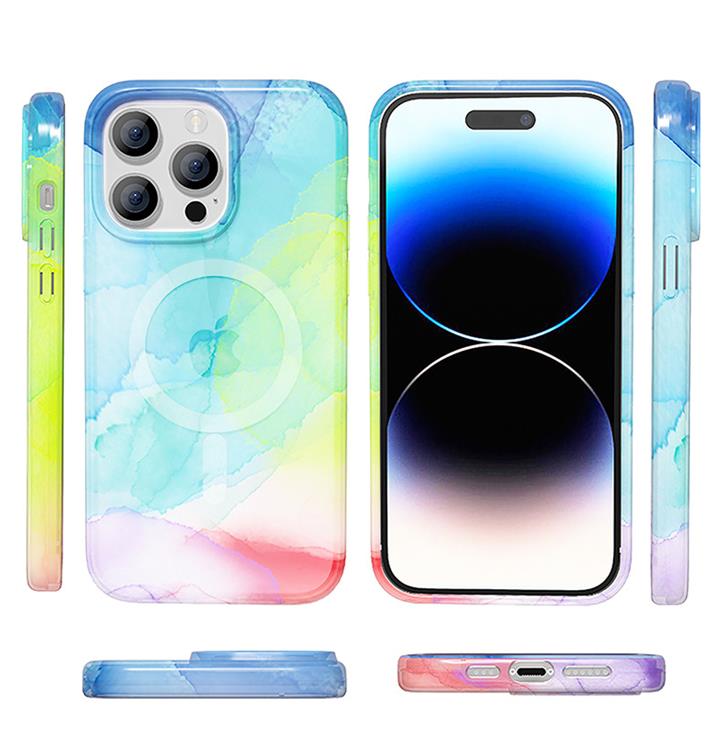 Boom of Sweden BOOM Mobilskal till iPhone 14 Pro Max Magsafe Vattenfärg - Lila