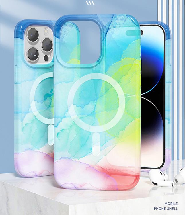 Boom of Sweden BOOM Mobilskal till iPhone 14 Pro Max Magsafe Vattenfärg - Lila