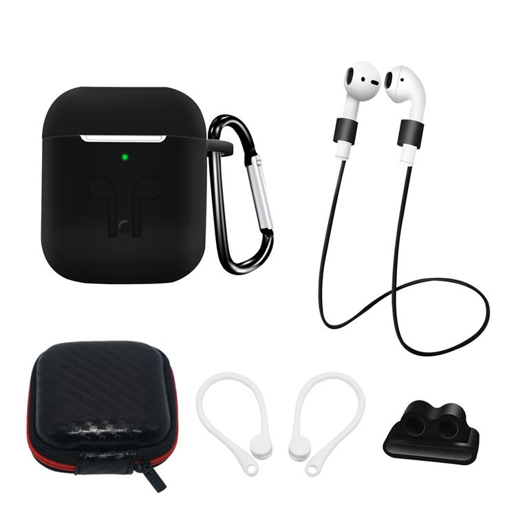 OEM [5-Pack] Airpods 1/2 Tillbehör Set - Svart