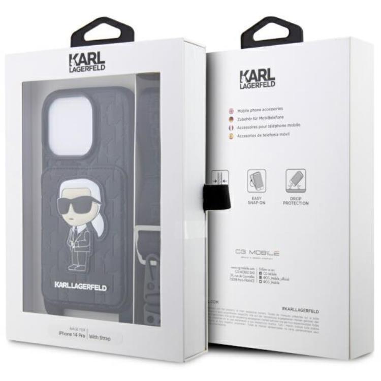 KARL LAGERFELD Karl Lagerfeld iPhone 14 Pro Halsbandsskal Crossbody Ikonik