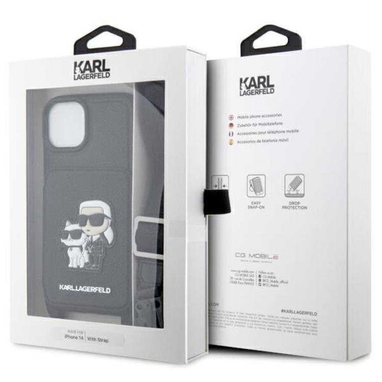 KARL LAGERFELD Karl Lagerfeld iPhone 14 Halsbandsskal Crossbody Karl