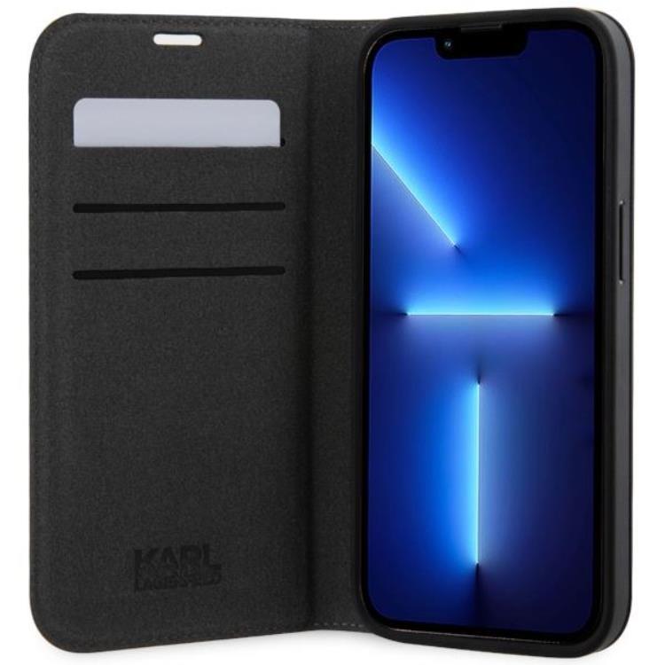 KARL LAGERFELD Karl Lagerfeld iPhone 14 Pro Max Plånboksfodral Saffiano Karl