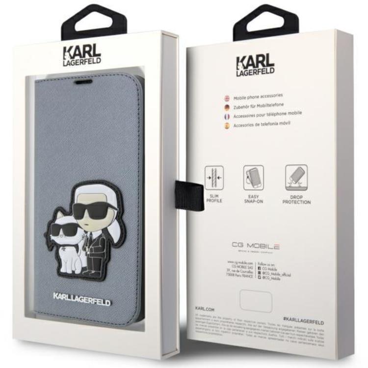 KARL LAGERFELD Karl Lagerfeld iPhone 14 Pro Plånboksfodral Saffiano Karl