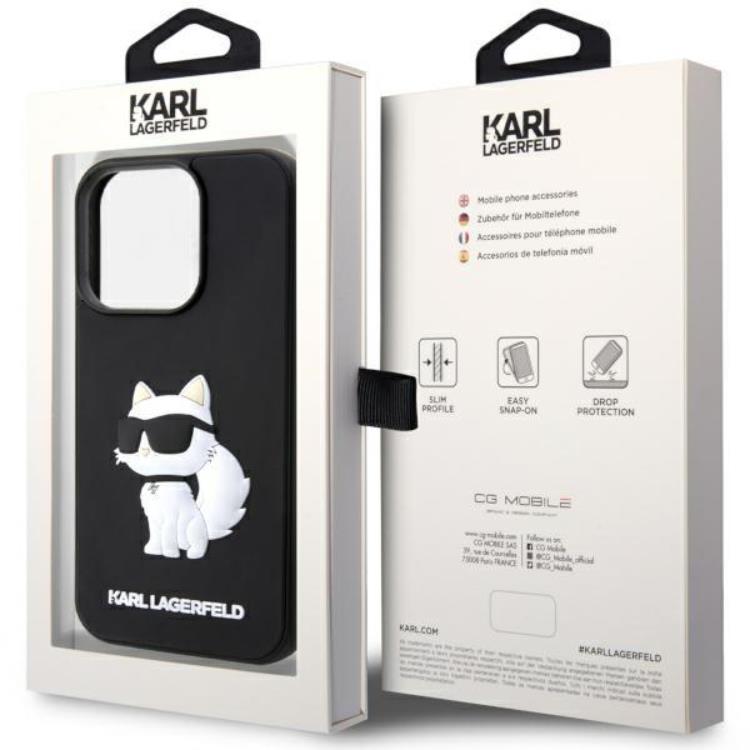 KARL LAGERFELD Karl Lagerfeld Mobilskal till iPhone 14 Pro Max Rubber Choupette 3D