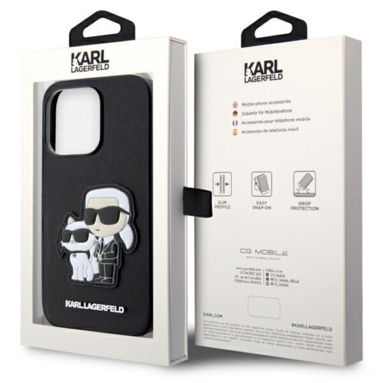 KARL LAGERFELD Karl Lagerfeld Mobilskal till iPhone 14 Pro Max Saffiano Karl & Choupette