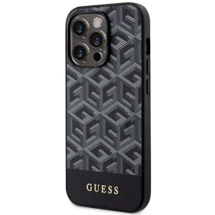 Guess Guess Mobilskal till iPhone 14 Pro Max MagSafe GCube Stripes - Svart