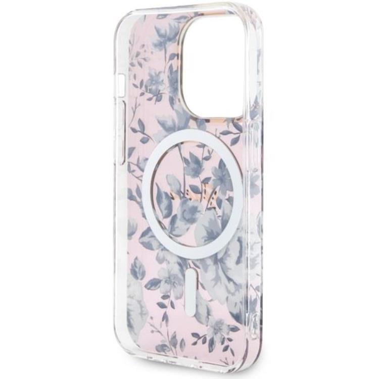 Guess Guess Mobilskal till iPhone 14 Pro MagSafe Flower - Rosa
