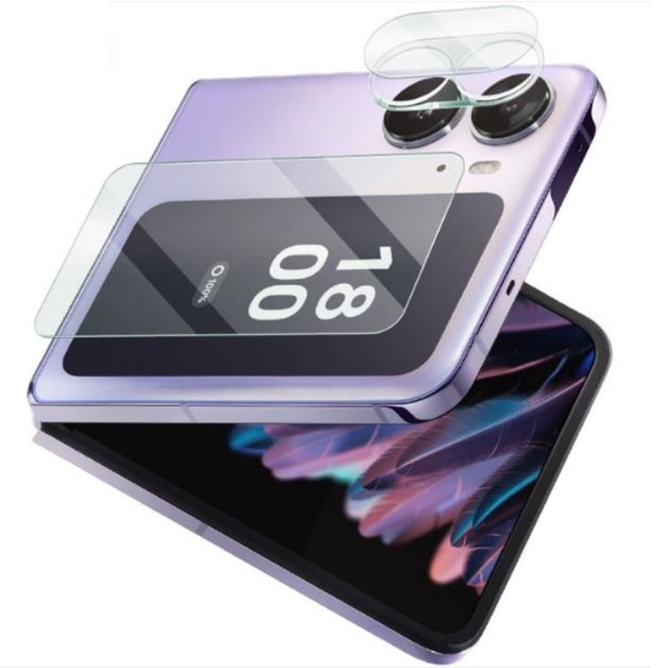 Imak IMAK Oppo Find N2 Flip 5G Kameralinsskydd i Härdat glas - Clear