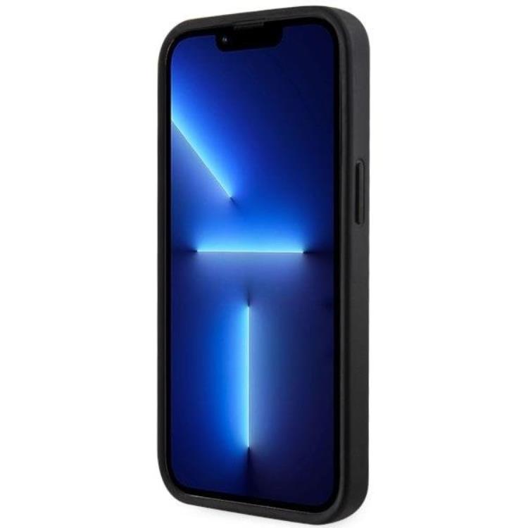 Guess Guess Mobilskal till iPhone 14 MagSafe GCube Stripes - Svart