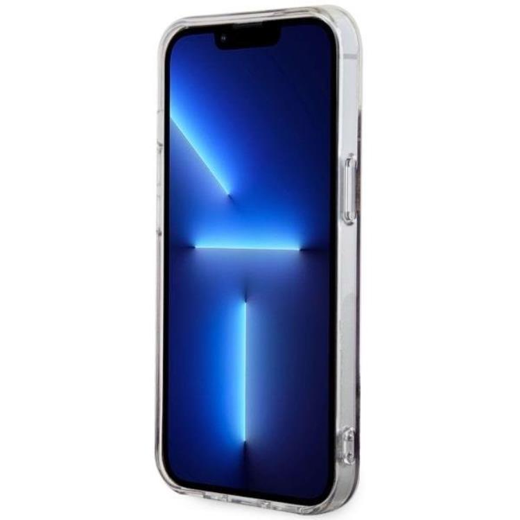 Guess Guess Mobilskal till iPhone 14 MagSafe Guld Marble - Lila