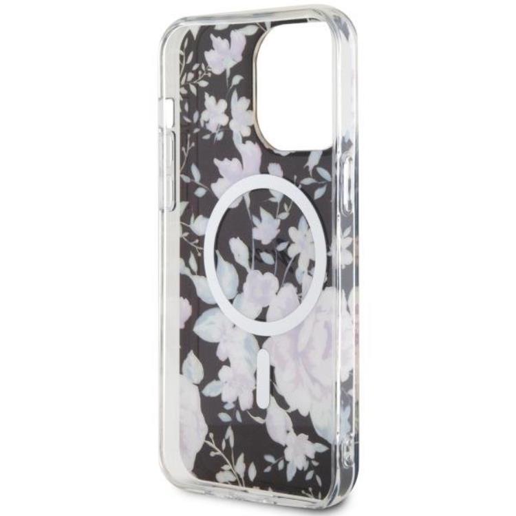 Guess Guess Mobilskal till iPhone 14 Pro MagSafe Flower - Svart