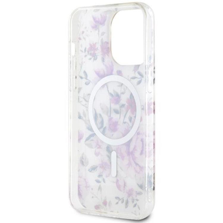 Guess Guess Mobilskal till iPhone 14 Pro MagSafe Flower - Transparent