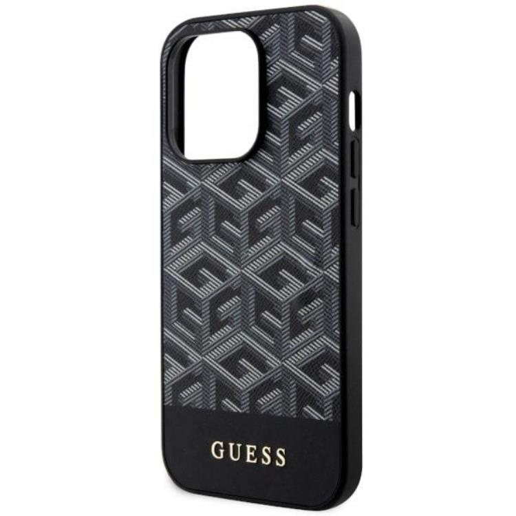 Guess Guess Mobilskal till iPhone 14 Pro MagSafe GCube Stripes - Svart