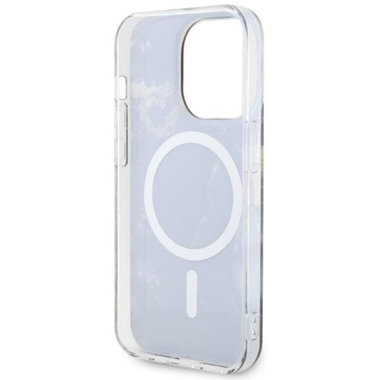 Guess Guess Mobilskal till iPhone 14 Pro MagSafe Guld Marble - Svart