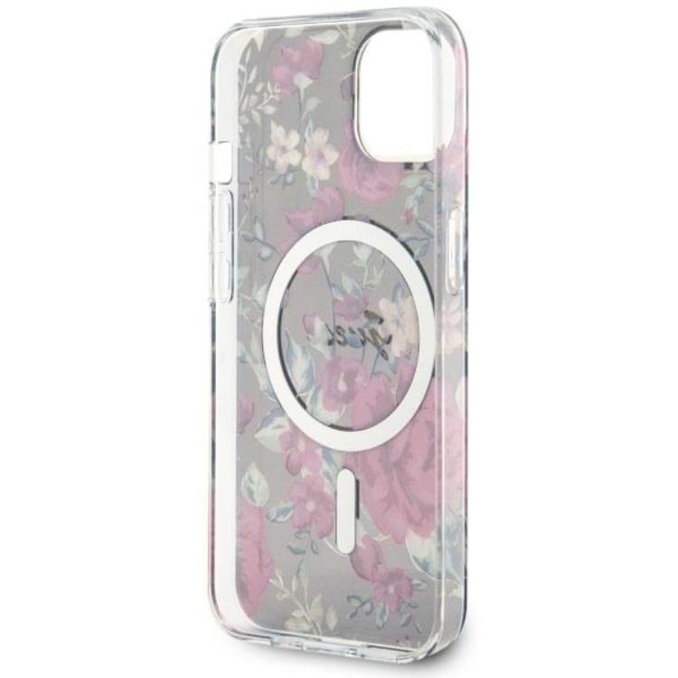 Guess Guess Mobilskal till iPhone 14 Plus MagSafe Flower - Grön/Khaki