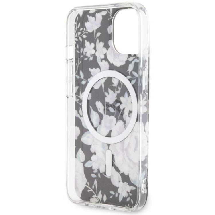 Guess Guess Mobilskal till iPhone 14 Plus MagSafe Flower - Svart