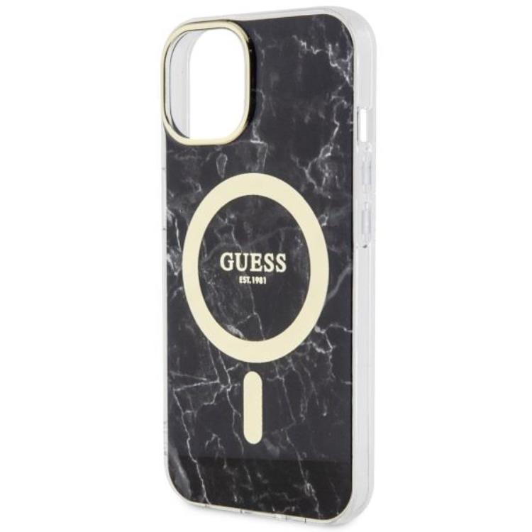 Guess Guess Mobilskal till iPhone 14 Plus MagSafe Marble - Svart