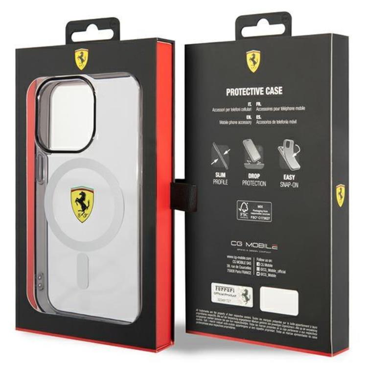 Ferrari Ferrari Mobilskal till iPhone 14 Pro Max Magsafe Outline - Transparent