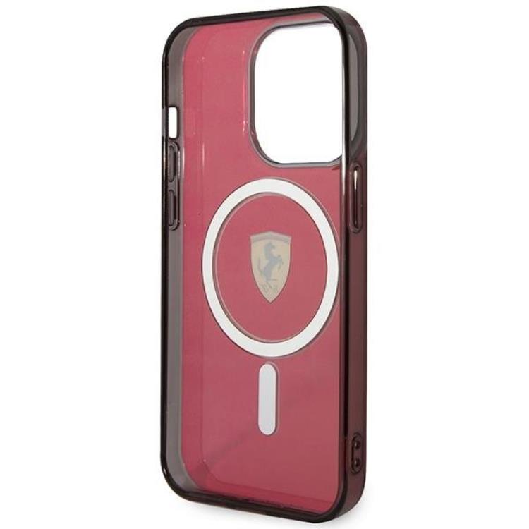 Ferrari Ferrari Mobilskal till iPhone 14 Pro Max Magsafe Translucent - Röd