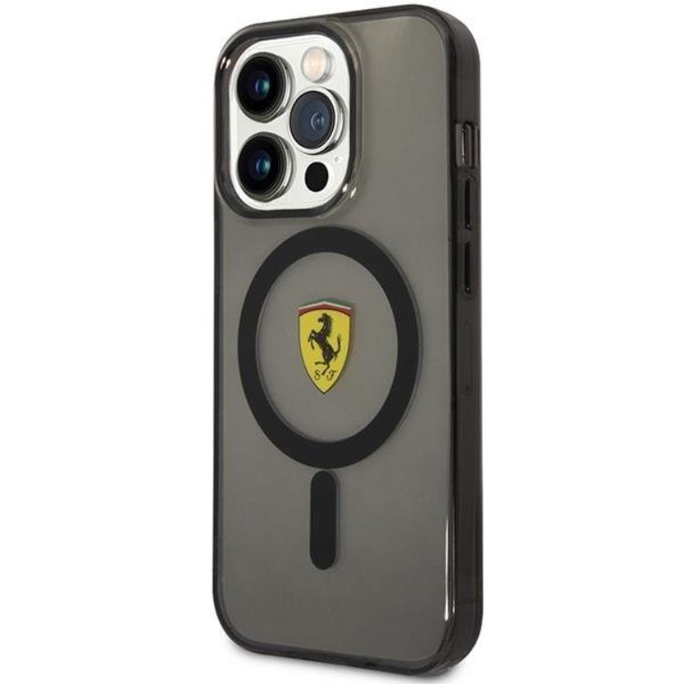 Ferrari Ferrari Mobilskal till iPhone 14 Pro Max Magsafe Translucent - Svart