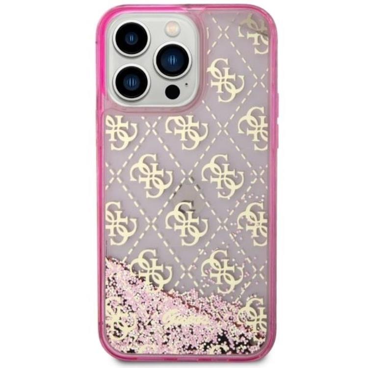 Guess Guess Mobilskal till iPhone 14 Pro Max Liquid Glitter - Rosa