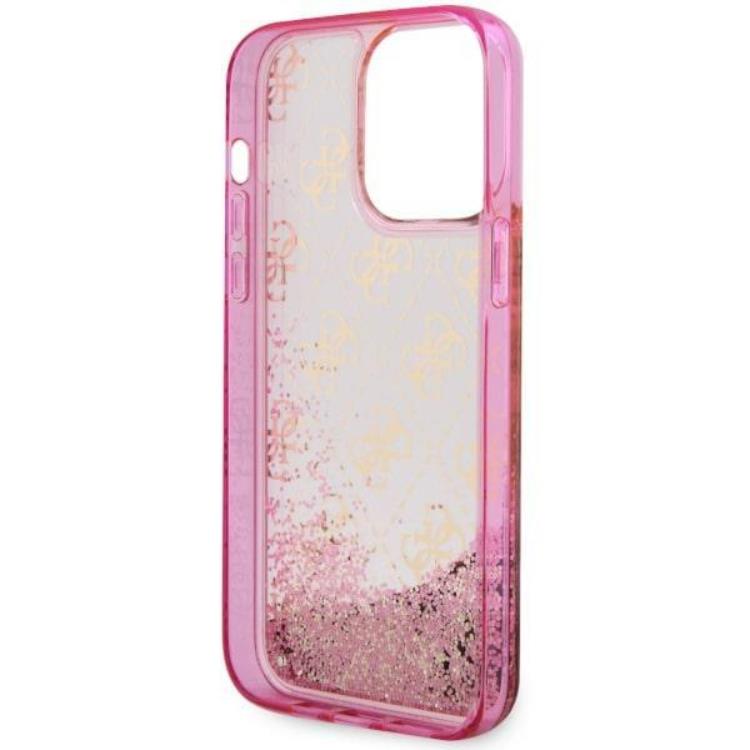Guess Guess Mobilskal till iPhone 14 Pro Max Liquid Glitter - Rosa
