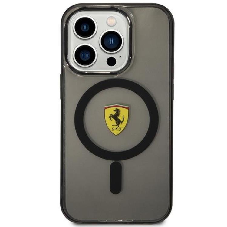 Ferrari Ferrari Mobilskal till iPhone 14 Pro Magsafe Translucent - Svart