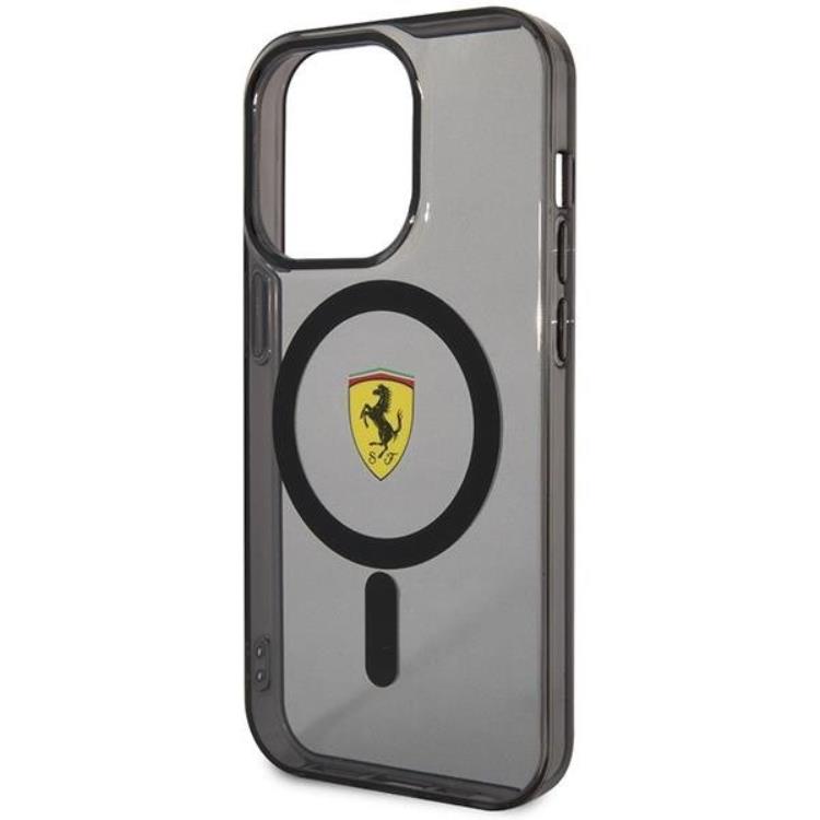 Ferrari Ferrari Mobilskal till iPhone 14 Pro Magsafe Translucent - Svart