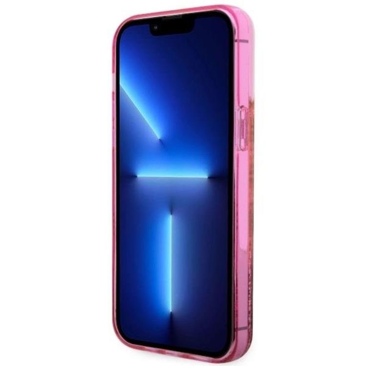 Guess Guess Mobilskal till iPhone 14 Pro Liquid Glitter - Rosa