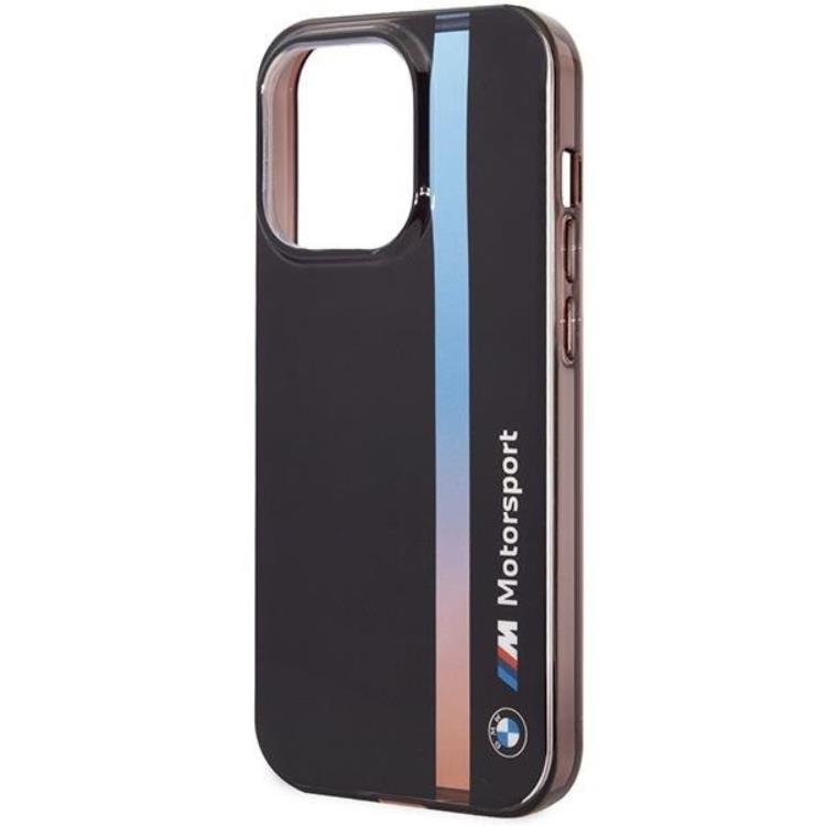 BMW BMW Mobilskal till iPhone 14 Pro Max IML Tricolor Stripe - Svart