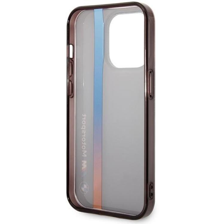 BMW BMW Mobilskal till iPhone 14 Pro Max IML Tricolor Stripe - Svart