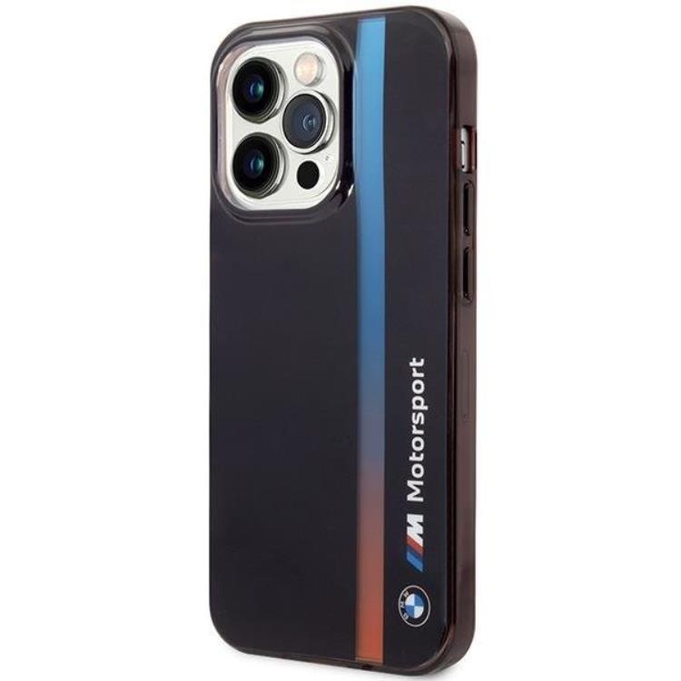 BMW BMW Mobilskal till iPhone 14 Pro IML Tricolor Stripe - Svart