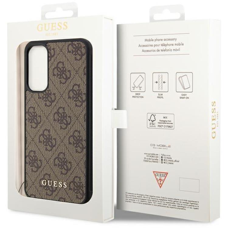 Guess Guess Mobilskal till Galaxy A34 5G Charms Collection - Brun