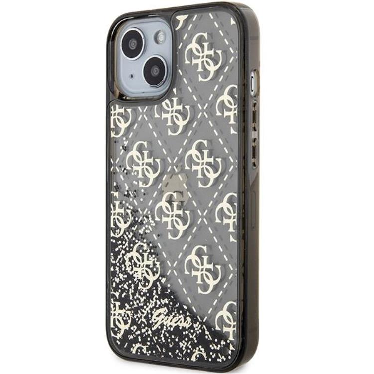 Guess Guess Mobilskal till iPhone 14 Liquid Glitter - Svart