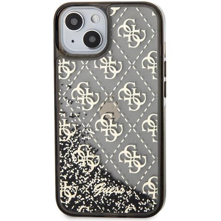Guess Guess Mobilskal till iPhone 14 Liquid Glitter - Svart