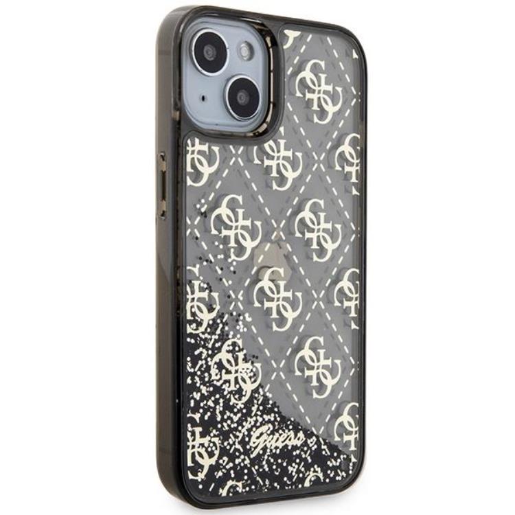Guess Guess Mobilskal till iPhone 14 Liquid Glitter - Svart