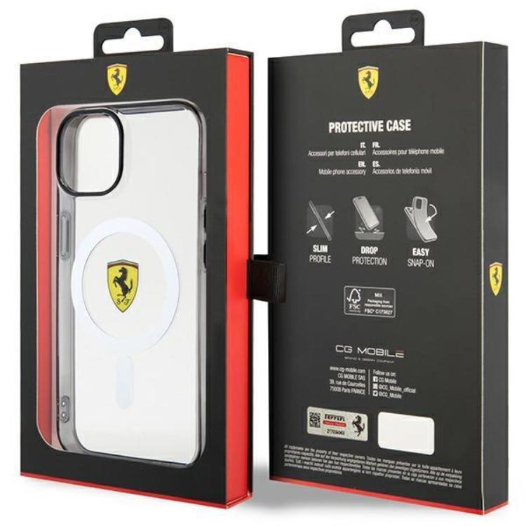Ferrari Ferrari Mobilskal till iPhone 14 Magsafe Outline - Transparent