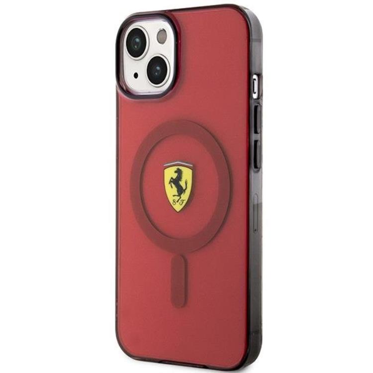 Ferrari Ferrari Mobilskal till iPhone 14 Magsafe Translucent - Röd