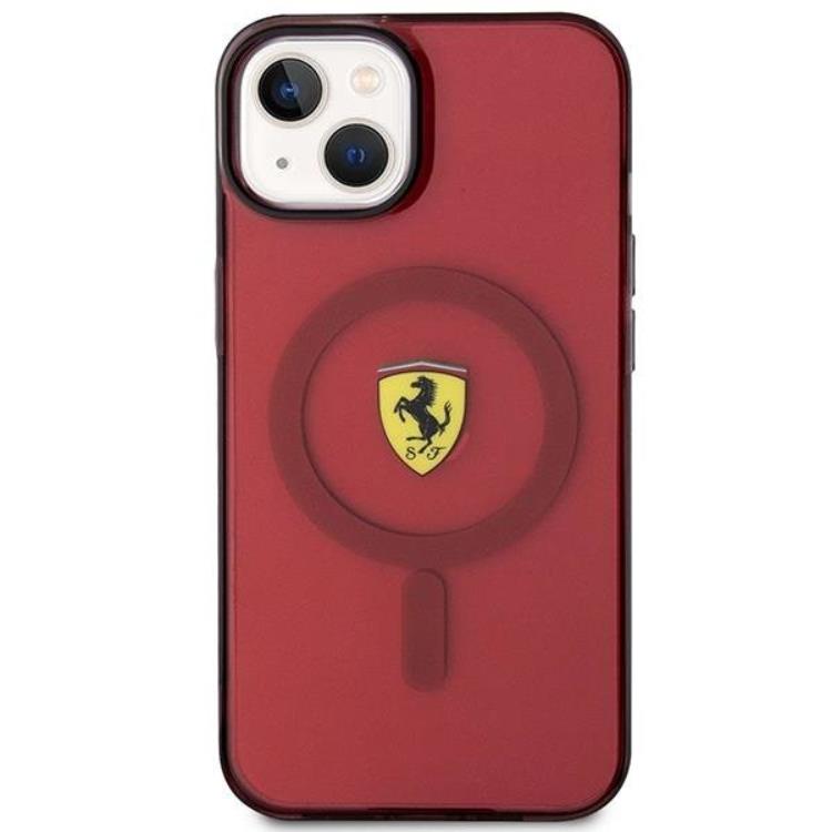 Ferrari Ferrari Mobilskal till iPhone 14 Magsafe Translucent - Röd