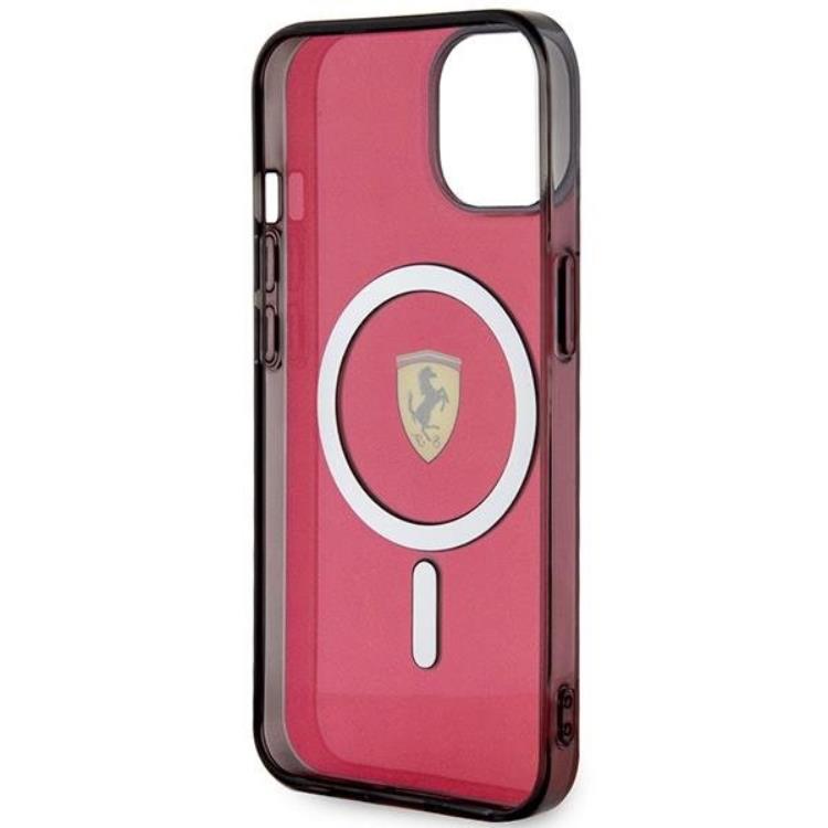 Ferrari Ferrari Mobilskal till iPhone 14 Magsafe Translucent - Röd