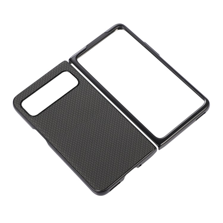 OEM Mobilskal till Google Pixel Fold Carbon Fiber PU-Läder - Svart