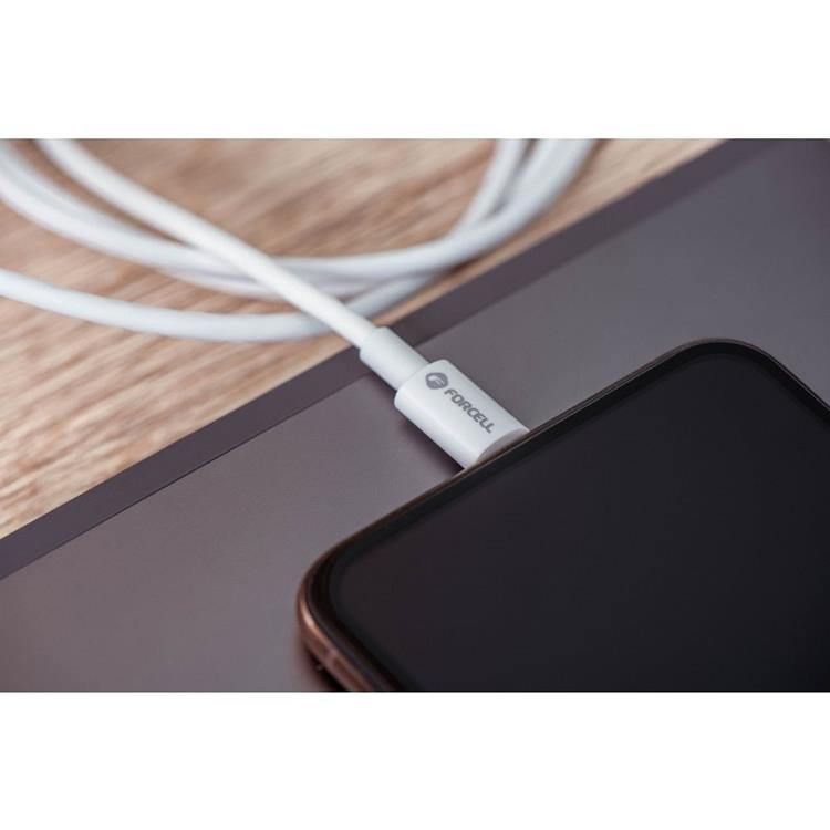 Forcell FORCELL USB-C till USB-C kabel 1m QC4.0 5A/20V PD100W - Vit