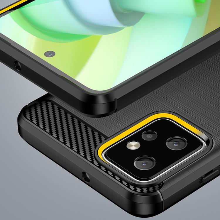 OEM Mobilskal till Motorola Moto G Power 5G 2023 Carbon Silikon - Svart