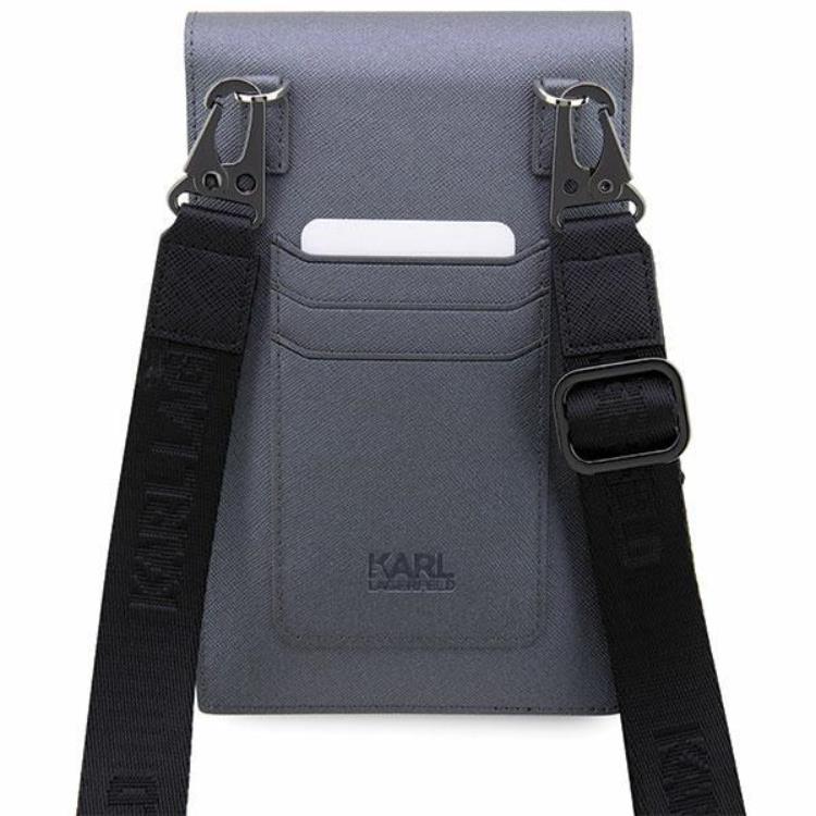 KARL LAGERFELD Karl Lagerfeld Halsbandsfodral Saffiano Karl & Choupette - Silver