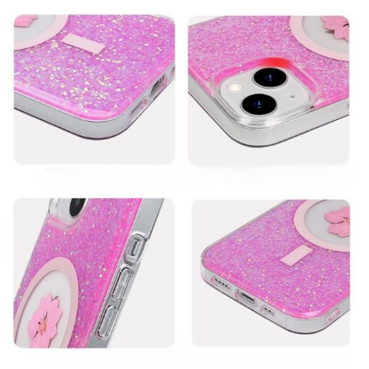 Boom of Sweden BOOM Mobilskal till iPhone 14 Magsafe Drop-Proof - Rosa Flower