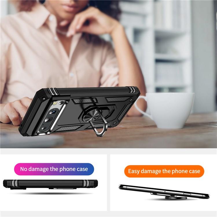 OEM Mobilskal till Google Pixel 8 Pro Ringhållare Kickstand - Svart