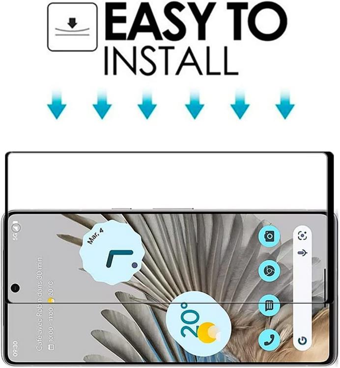 OEM [1-PACK] Google Pixel 8 Härdat Glas Skärmskydd - Svart