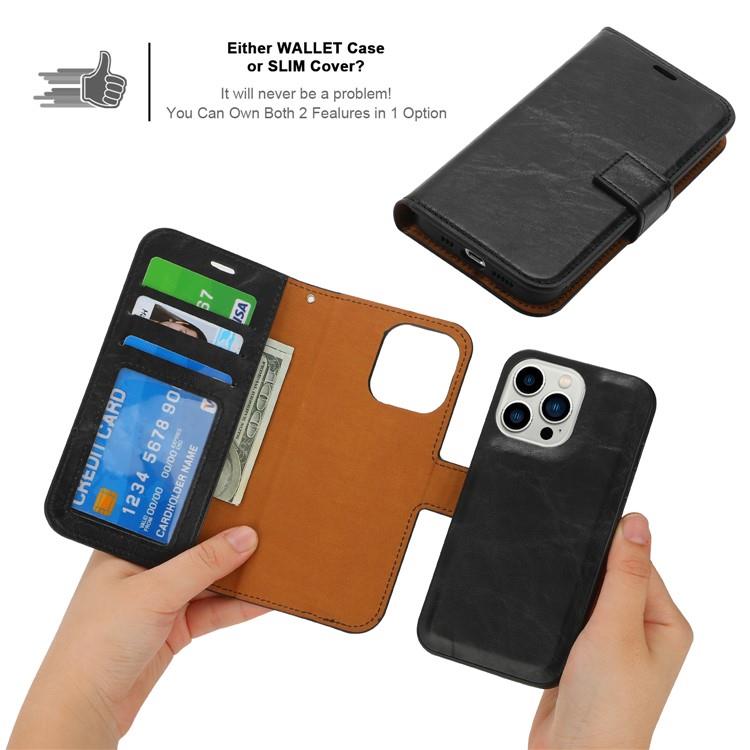 OEM iPhone 15 Pro Plånboksfodral 2-in-1 Detachable - Svart